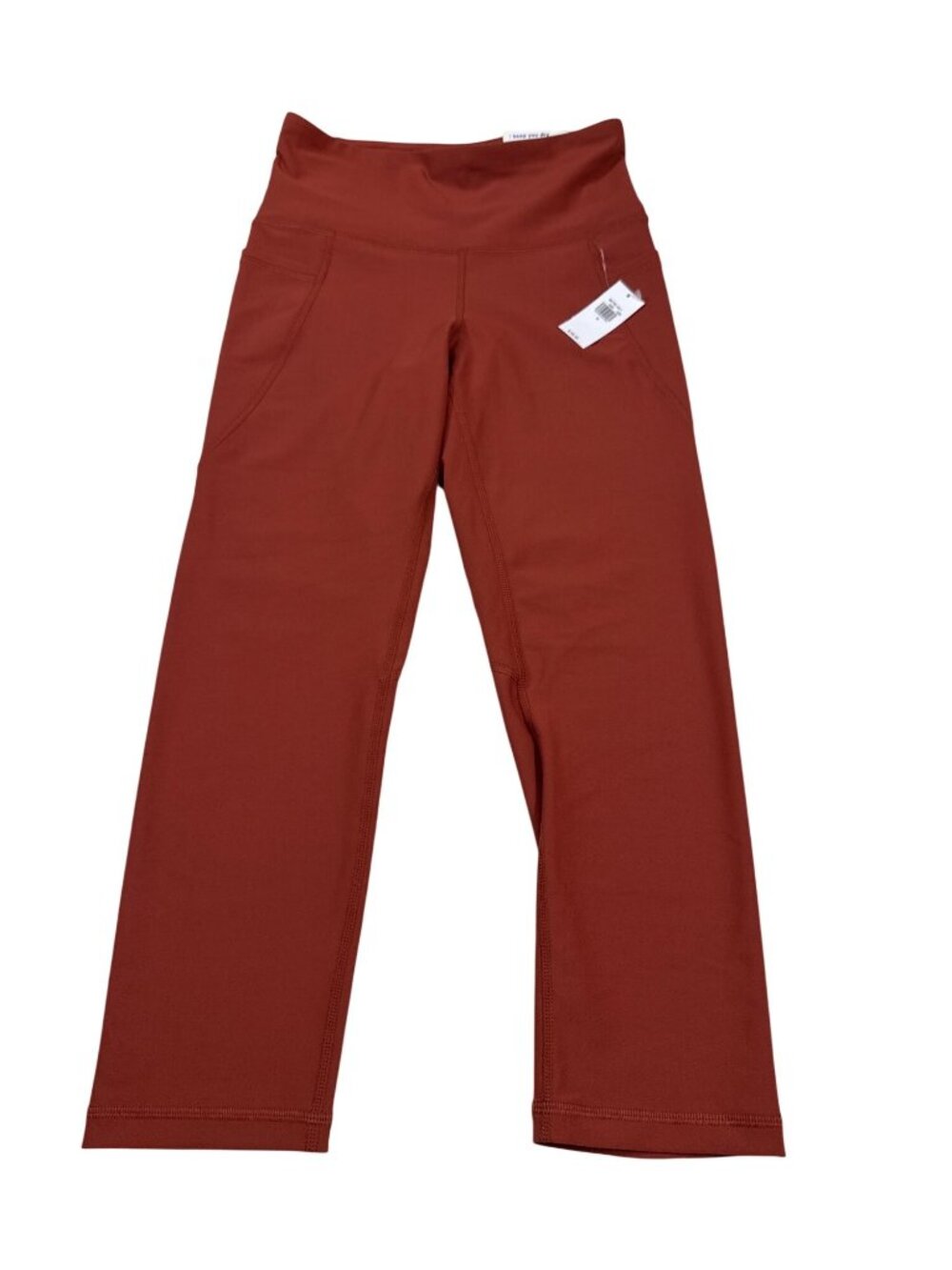 NWT Old Navy Crop Power Soft Go Dry Leggings Rust Women Small High Waist (NN514)